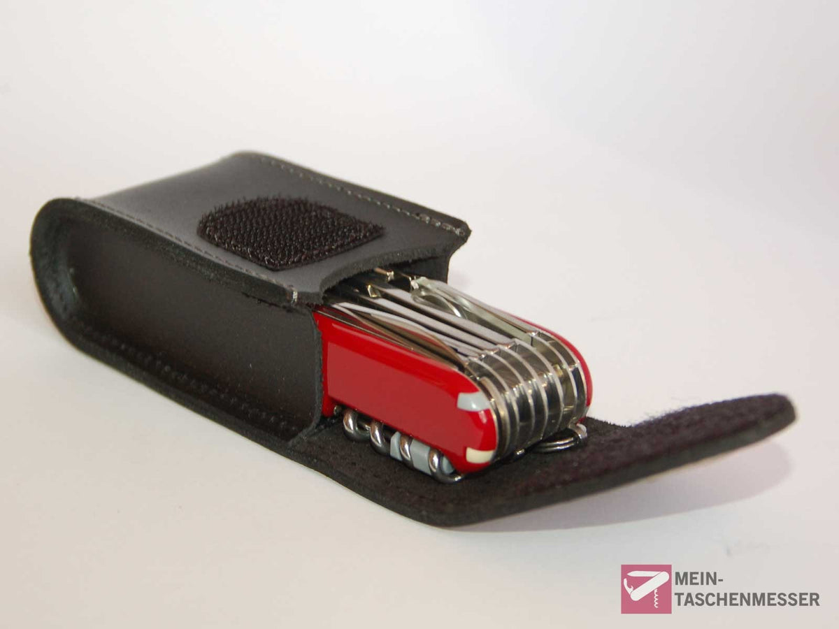 Leder-Etui schwarz bis 7 Lagen