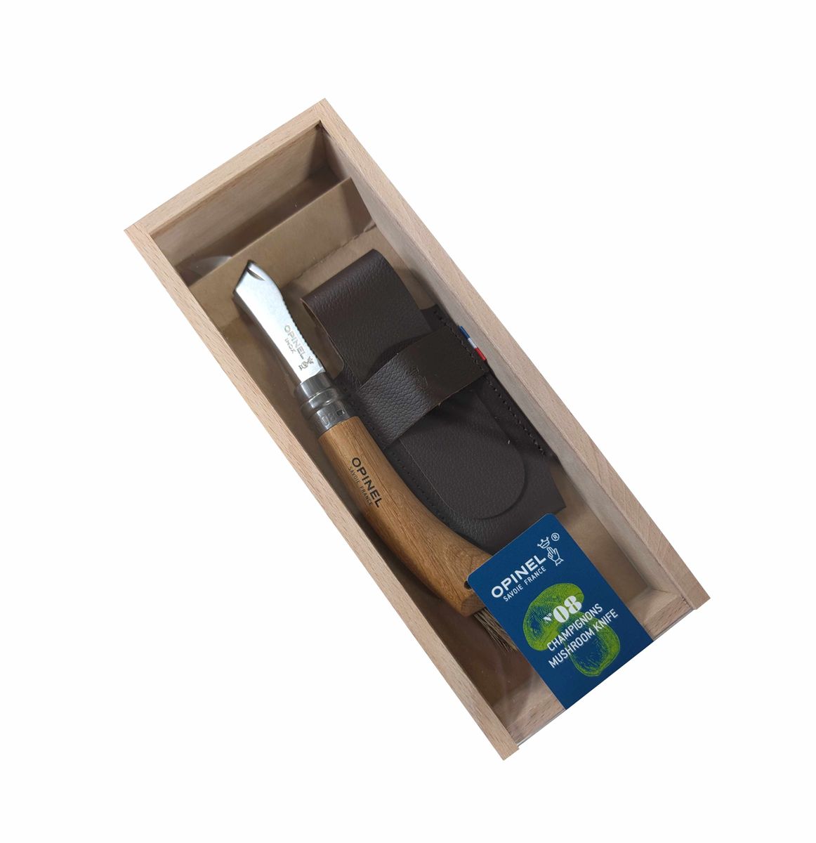 Opinel-Geschenkset Pilzmesser mit Etui in Geschenkbox