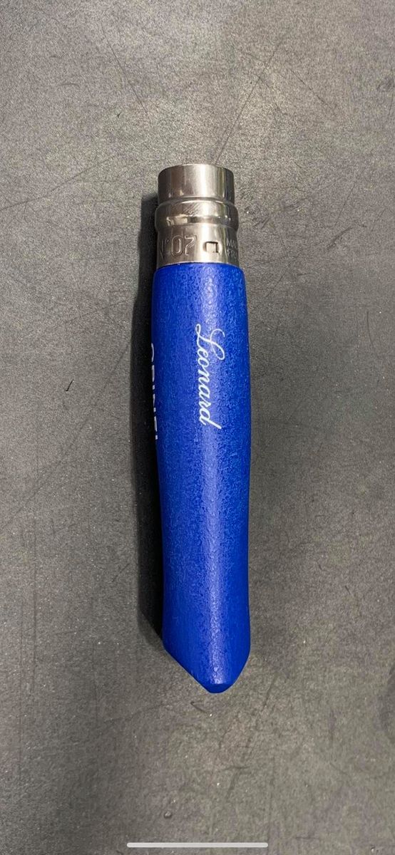 Opinel Kindermesser als Geschenkset mit blauer Gürteltasche