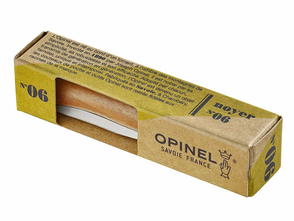 Opinel-Messer, Größe 6, Walnussholz, rostfrei