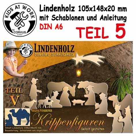 Schnitzholz Krippe Teil König C Kamel