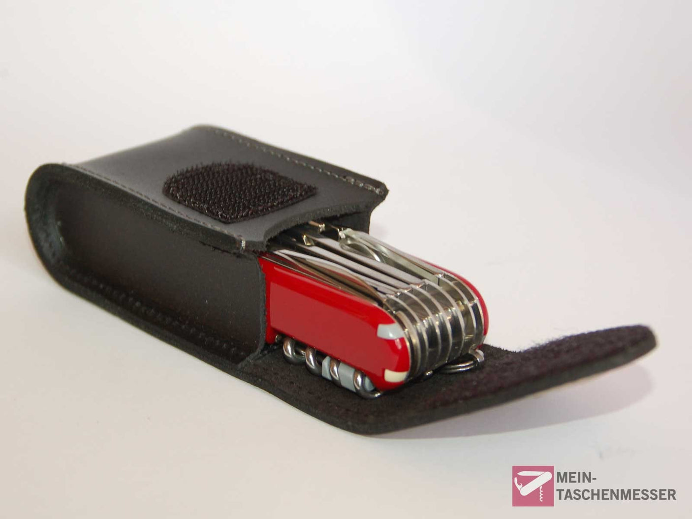 Leder-Etui schwarz bis 7 Lagen