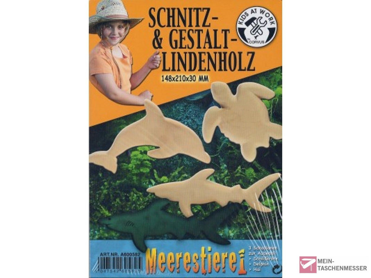 Schnitzholz von KIDS AT WORK Meerestiere 1 groß