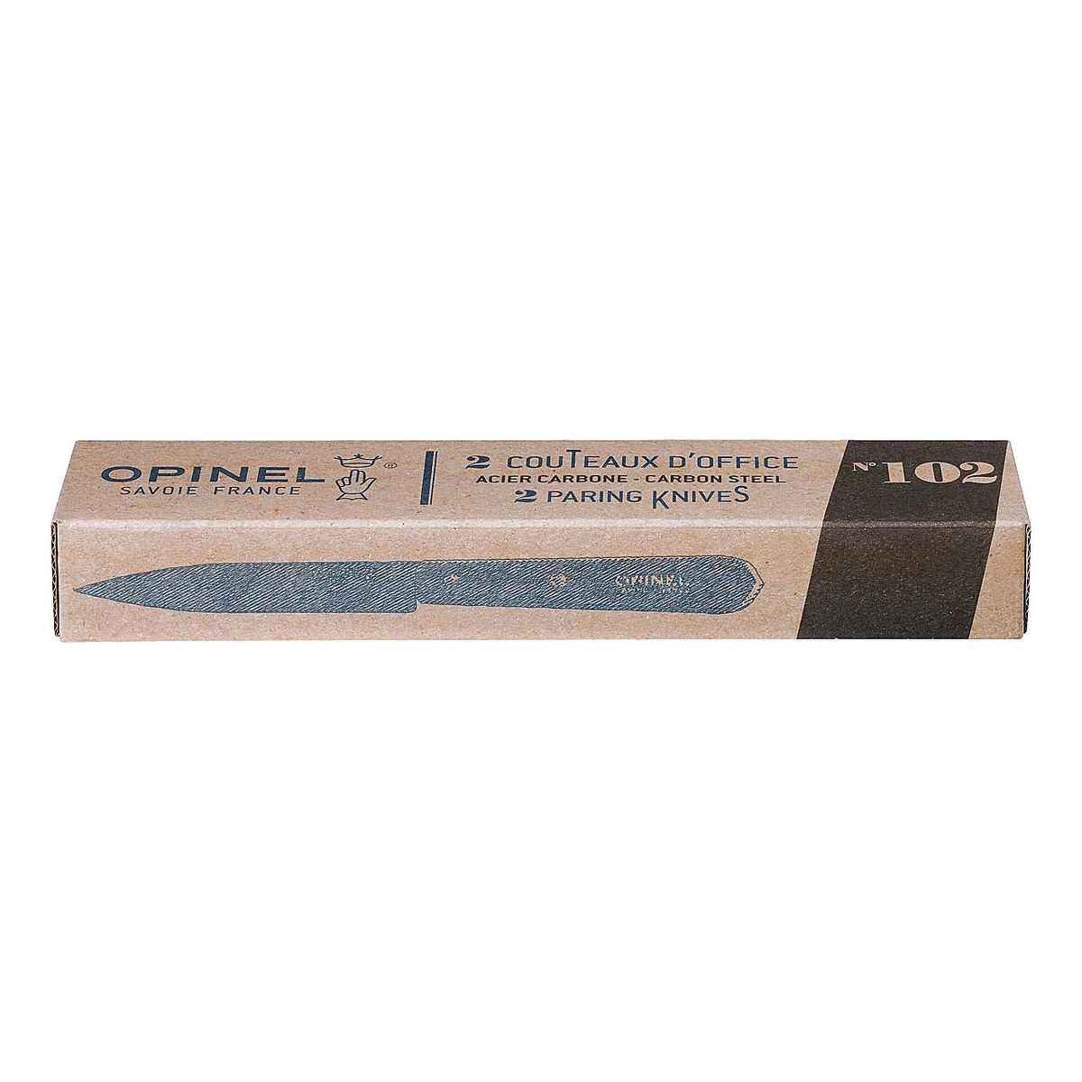 Opinel Küchenmesser No. 102, Carbonstahl, Buche