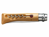 Opinel-Messer, Größe 10, Buchenholz, mit Korkenzieher