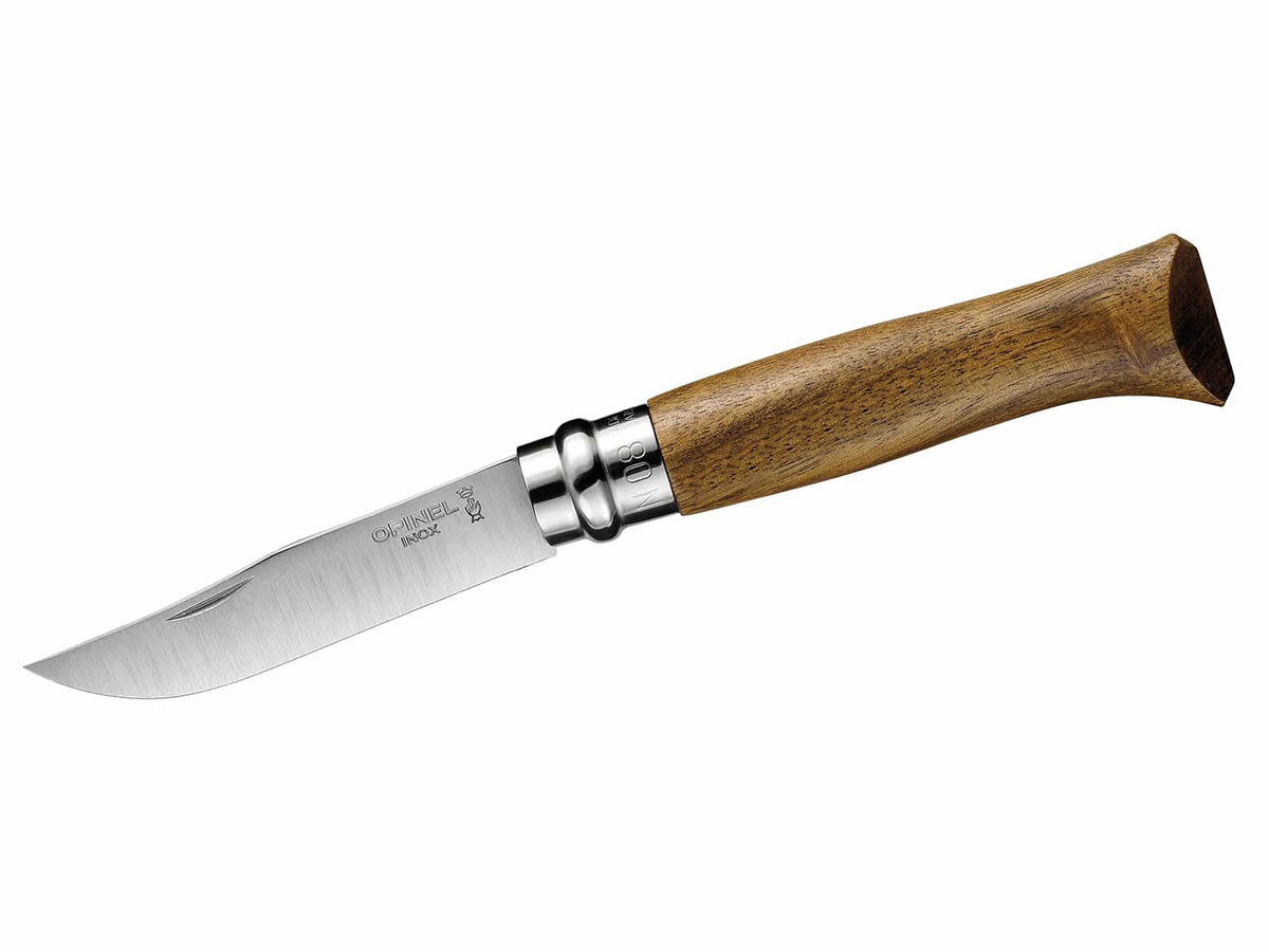 Opinel-Messer, Größe 8, Walnussholz, rostfrei