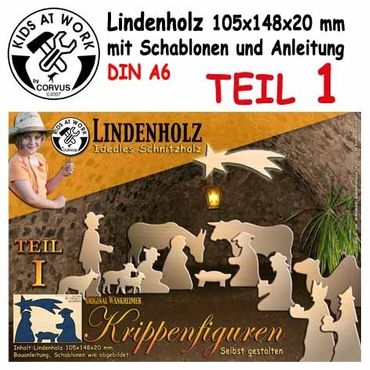 Schnitzholz Krippe Teil Heilige Familie