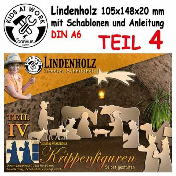 Schnitzholz Krippe TeilKönige A+B