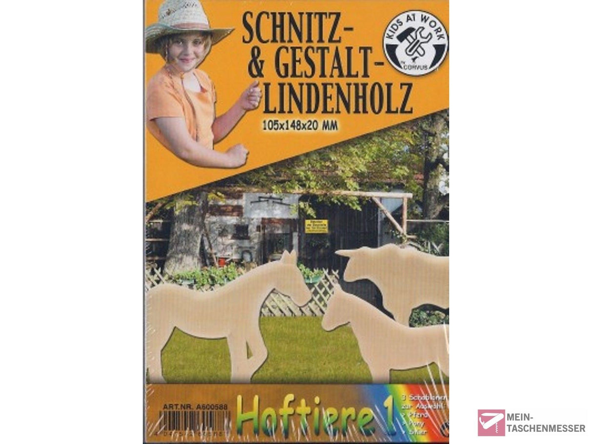 Schnitzholz von KIDS AT WORK Hoftiere 1 klein