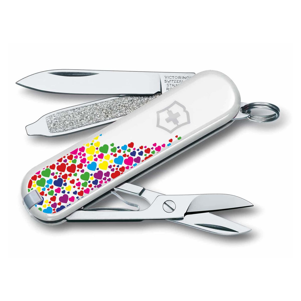 Victorinox Classic SD regenbogenfarbene Herzen by MTM