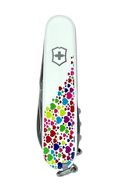 Victorinox Spartan mit regenbogenfarbene Herzen by MTM